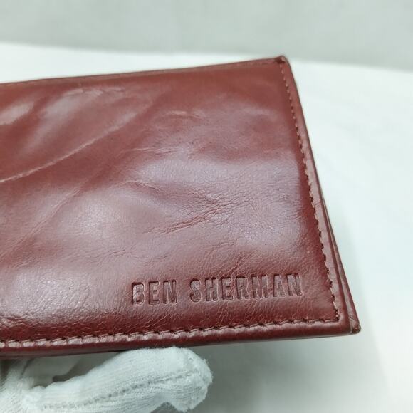 Ben Sherman Brown Leather Credit Card ID Window Bifold Man Wallet - Picture 4 of 15